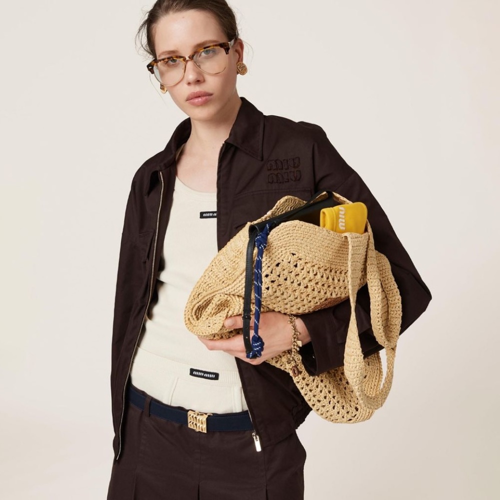Miu Miu Washed Gabardine Blouson Jacket It36 - Picture 3 of 8